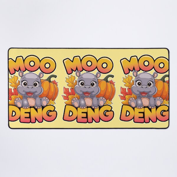 Item preview, Cute Hippo with Autumn Leaves and Pumpkin - Moo Deng Design designed and sold by Witsprings.