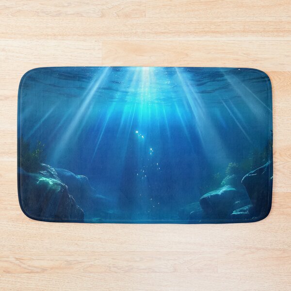 Item preview, Sunlight beams illuminating the tranquil underwater scene in a calm ocean designed and sold by aminz4.