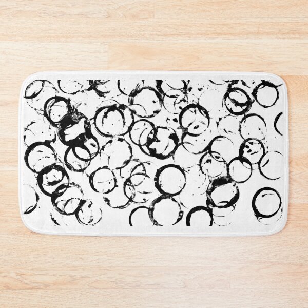Item preview, Black and White Painted Circle Circular Print Making Pattern Grunge Texture designed and sold by BadgerCastle.