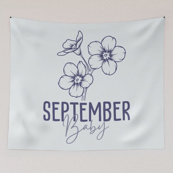 Item preview, September Baby, September Birth Flower, Forget me not Baby Gift designed and sold by lagunaklein.