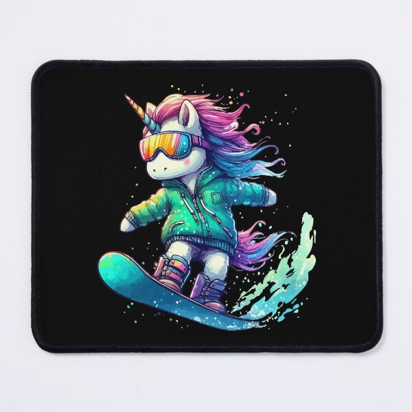 Item preview, Cute Funny Magical Unicorn Snowboarder Extreme Winter Sports designed and sold by TomFrontierArt.