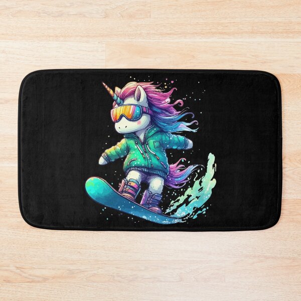 Item preview, Cute Funny Magical Unicorn Snowboarder Extreme Winter Sports designed and sold by TomFrontierArt.