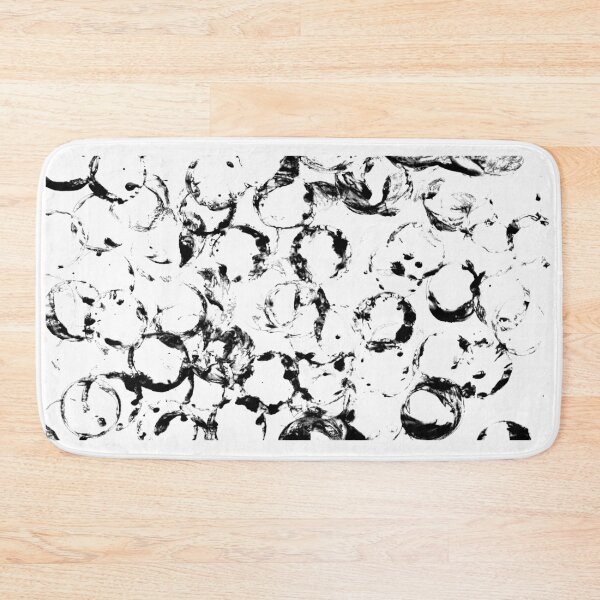 Item preview, Black and White Painted Circle Circular Print Making Pattern Grunge Texture #2 designed and sold by BadgerCastle.