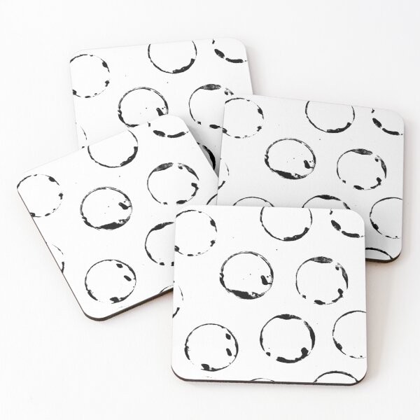Item preview, Black and White Painted Circle Circular Print Making Pattern Grunge Texture #3 designed and sold by BadgerCastle.