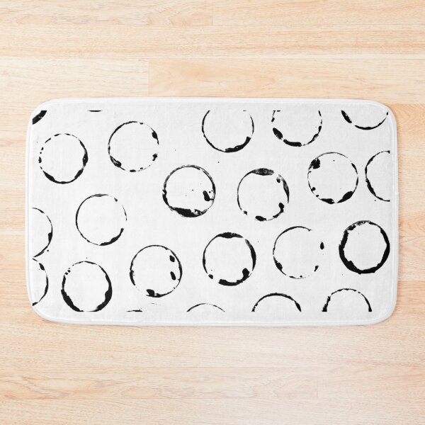 Item preview, Black and White Painted Circle Circular Print Making Pattern Grunge Texture #3 designed and sold by BadgerCastle.