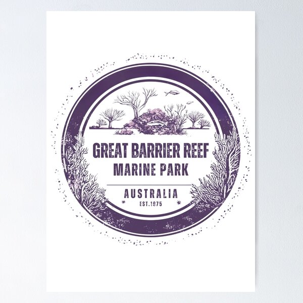 Item preview, Great Barrier Reef Marine Park - Australia designed and sold by GoodOldVintage.