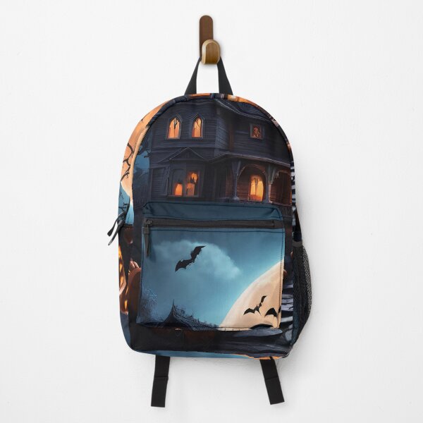 Item preview, A haunted house on a hill under a full moon designed and sold by Nickyayee.