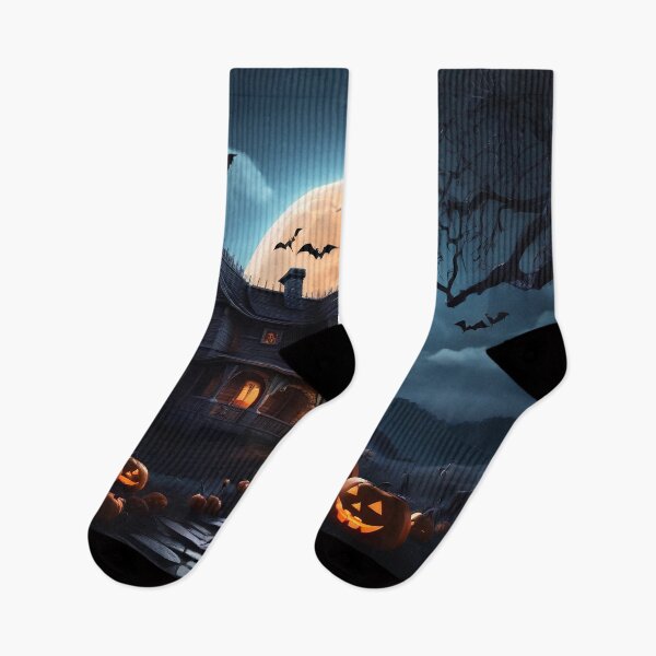 Item preview, A haunted house on a hill under a full moon designed and sold by Nickyayee.
