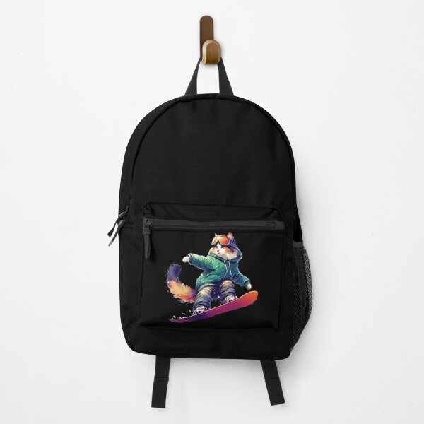 Item preview, Funny Tricolor Cat Snowboarder Extreme Winter Sports designed and sold by TomFrontierArt.