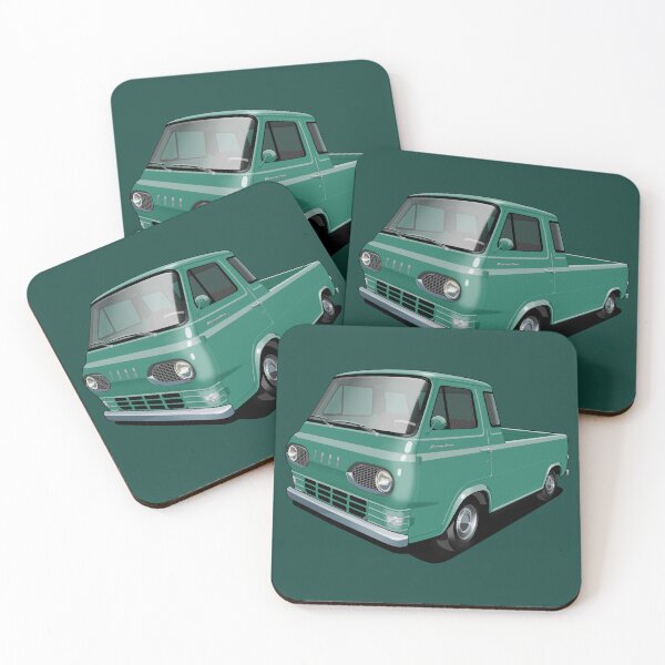 Aperçu de l'œuvre Pick-up Ford Econoline en turquoise caraïbe créée et vendue par candc-retro.