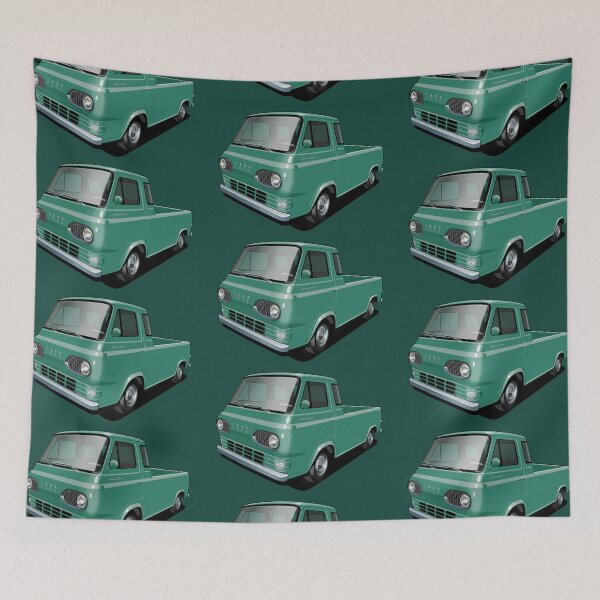 Aperçu de l'œuvre Pick-up Ford Econoline en turquoise caraïbe créée et vendue par candc-retro.