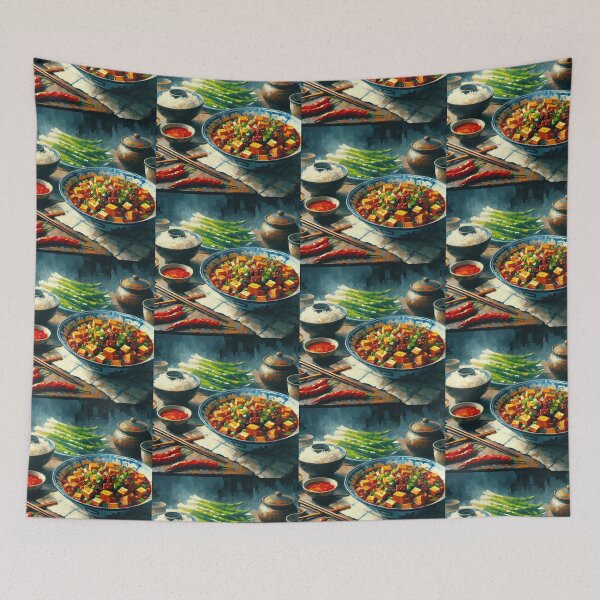 Item preview, Sichuan Mapo Tofu Impressionism Art Style designed and sold by artofuniverse.