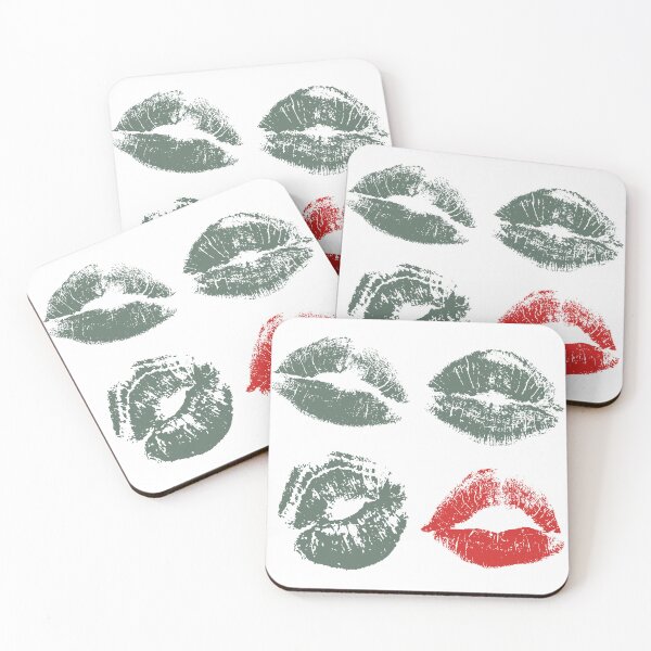 Item preview, Red and Green Lipstick Y2K Preppy Art designed and sold by digifaxdesign.