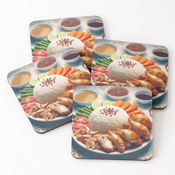 Item preview, Hainanese Chicken Rice Impressionism Art Style designed and sold by artofuniverse.