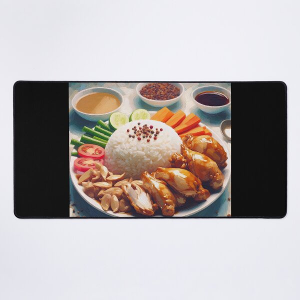 Item preview, Hainanese Chicken Rice Impressionism Art Style designed and sold by artofuniverse.