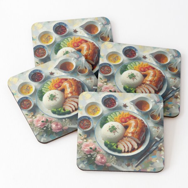 Item preview, Hainanese Chicken Rice Impressionism Art Style designed and sold by artofuniverse.