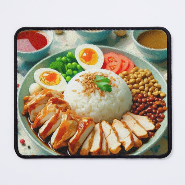 Item preview, Hainanese Chicken Rice Impressionism Art Style designed and sold by artofuniverse.