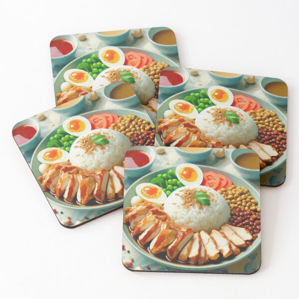 Item preview, Hainanese Chicken Rice Impressionism Art Style designed and sold by artofuniverse.