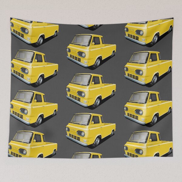 Aperçu de l'œuvre Pick-up Ford Econoline en jaune Goldenrod créée et vendue par candc-retro.