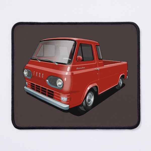 Aperçu de l'œuvre Pick-up Ford Econoline en rouge Rangoon créée et vendue par candc-retro.