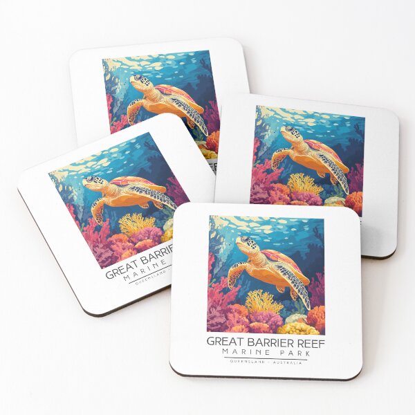 Item preview, A Vintage Illustration of Great Barrier Reef Marine Park - Australia designed and sold by GoodOldVintage.