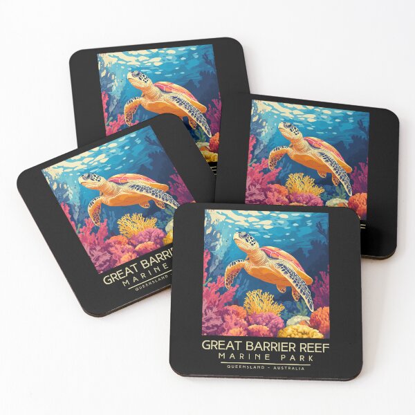 Item preview, A Vintage Illustration of Great Barrier Reef Marine Park - Australia designed and sold by GoodOldVintage.