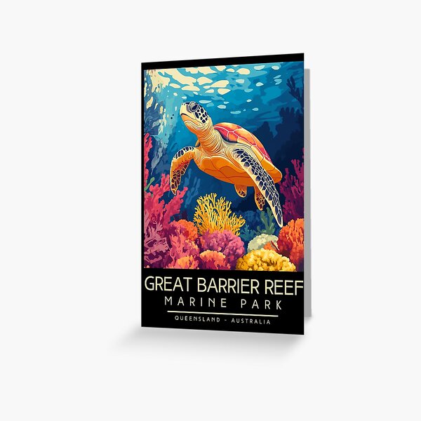 Artikel-Vorschau von Eine Vintage-Illustration des Great Barrier Reef Marine Park - Australien, designt und verkauft von GoodOldVintage.