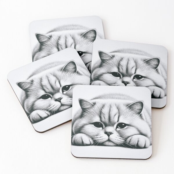 Item preview, Fluffy Cat Resting with Head on Paws designed and sold by allarts2016.