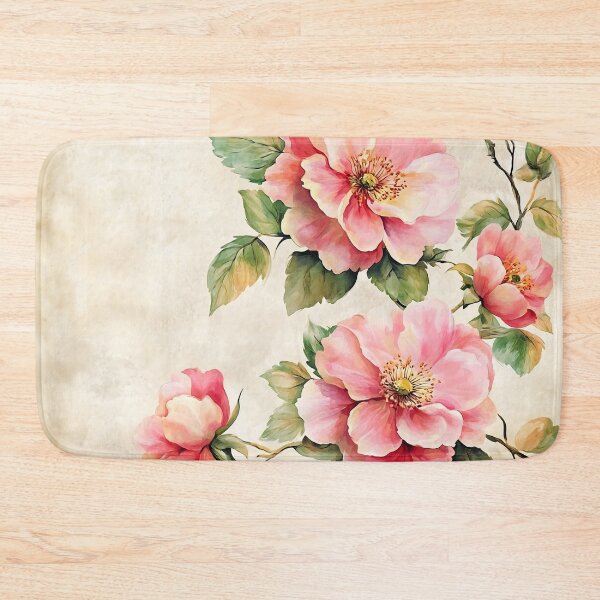 Item preview, Pink Flowers on Vintage Background designed and sold by Quijote-.