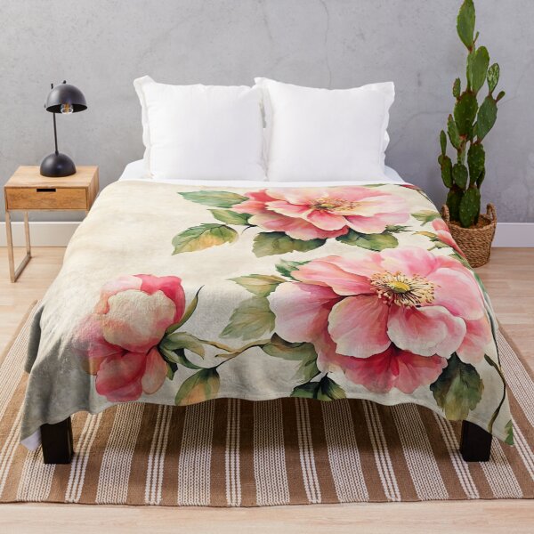 Item preview, Pink Flowers on Vintage Background designed and sold by Quijote-.