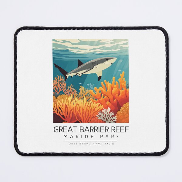Item preview, A Vintage Illustration of Great Barrier Reef Marine Park - Australia designed and sold by GoodOldVintage.