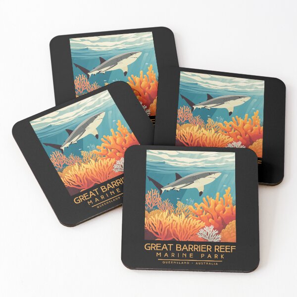Item preview, A Vintage Illustration of Great Barrier Reef Marine Park - Australia designed and sold by GoodOldVintage.