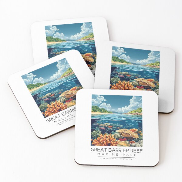 Item preview, A Vintage Illustration of Great Barrier Reef Marine Park - Australia designed and sold by GoodOldVintage.