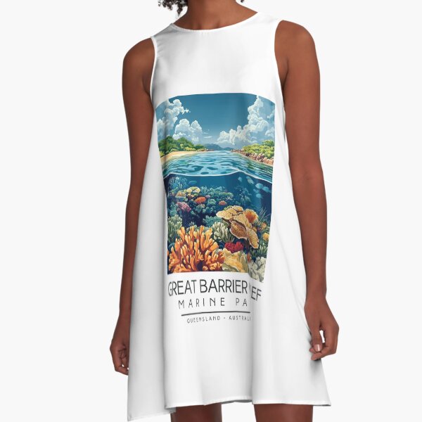 Artikel-Vorschau von Eine Vintage-Illustration des Great Barrier Reef Marine Park - Australien, designt und verkauft von GoodOldVintage.