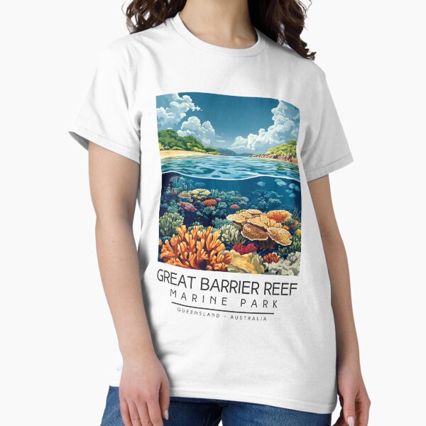 Artikel-Vorschau von Eine Vintage-Illustration des Great Barrier Reef Marine Park - Australien, designt und verkauft von GoodOldVintage.