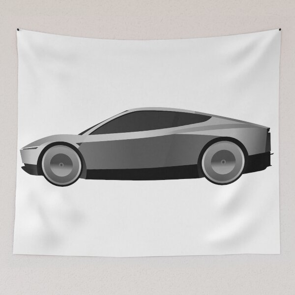Item preview, Cyber Cab / Robo taxi - tech | minimalist | tesla Stickers designed and sold by PoshPixel.