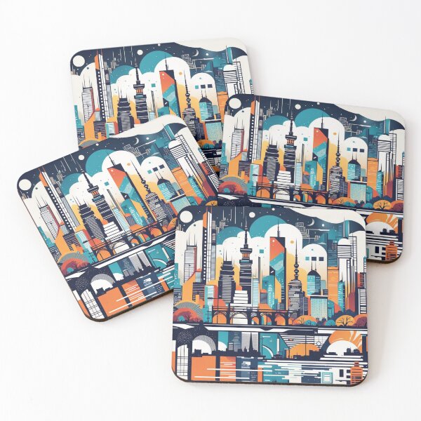 Item preview, Cityscapes of the Future designed and sold by ZenOfAIarts.