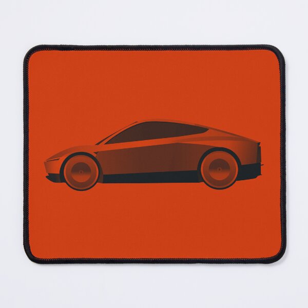 Item preview, Red Cyber Cab / Robo taxi - tech | minimalist | tesla Stickers designed and sold by PoshPixel.