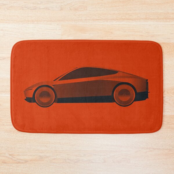 Item preview, Red Cyber Cab / Robo taxi - tech | minimalist | tesla Stickers designed and sold by PoshPixel.
