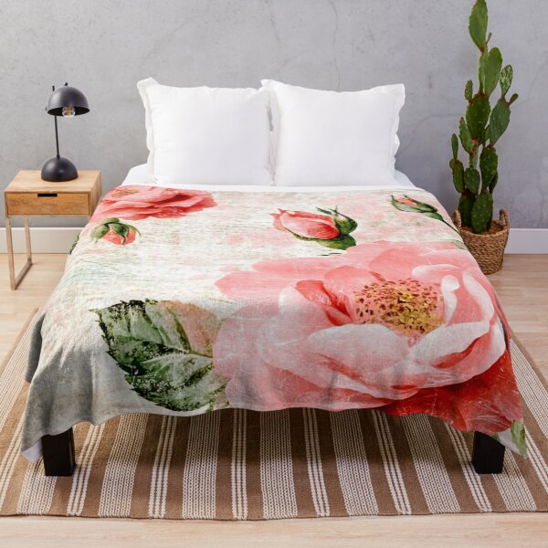 Item preview, Pink Flowers on Pink Background designed and sold by Quijote-.