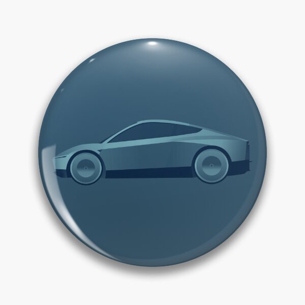 Item preview, Blue Cyber Cab / Robo taxi - tech | minimalist | tesla Stickers designed and sold by PoshPixel.