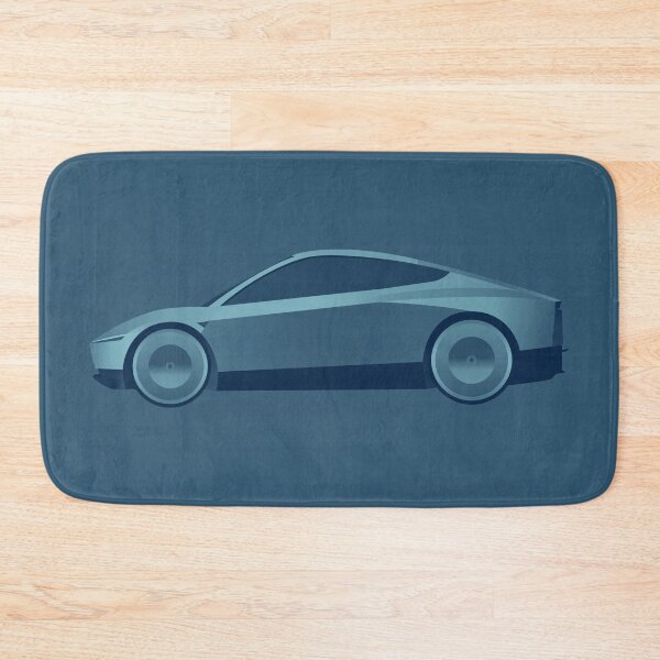 Item preview, Blue Cyber Cab / Robo taxi - tech | minimalist | tesla Stickers designed and sold by PoshPixel.