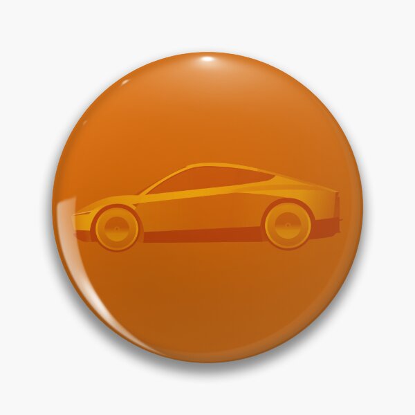 Item preview, Orange Cyber Cab / Robo taxi - tech | minimalist | tesla Stickers designed and sold by PoshPixel.