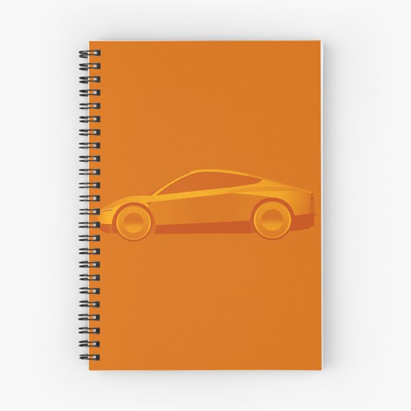 Item preview, Orange Cyber Cab / Robo taxi - tech | minimalist | tesla Stickers designed and sold by PoshPixel.