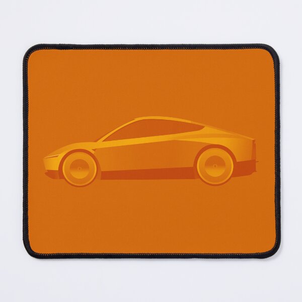 Item preview, Orange Cyber Cab / Robo taxi - tech | minimalist | tesla Stickers designed and sold by PoshPixel.