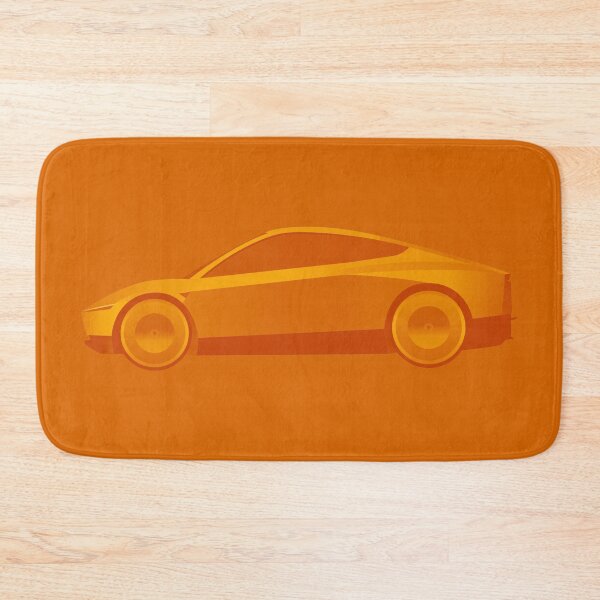 Item preview, Orange Cyber Cab / Robo taxi - tech | minimalist | tesla Stickers designed and sold by PoshPixel.