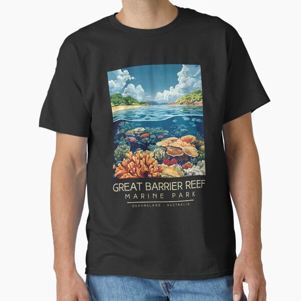Artikel-Vorschau von Eine Vintage-Illustration des Great Barrier Reef Marine Park - Australien, designt und verkauft von GoodOldVintage.