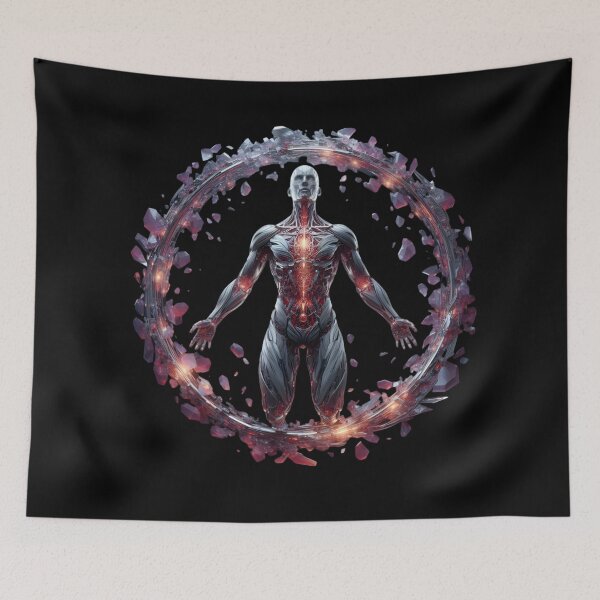 Item preview,  Futuristic Cyborg Surrounded by Crystal Ring designed and sold by IllumeInk.