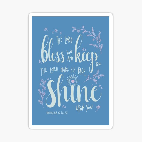 The Lord bless you - illustrated Bible verse Sticker