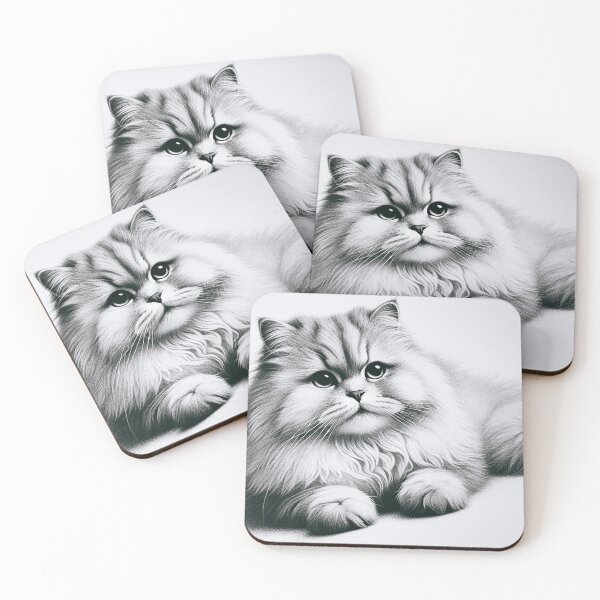 Item preview, Fluffy Cat Resting with a Gentle Stare designed and sold by allarts2016.